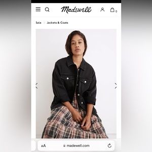 Madewell oversized trucker jacket size small